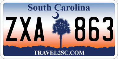 SC license plate ZXA863