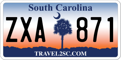 SC license plate ZXA871