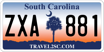SC license plate ZXA881