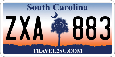 SC license plate ZXA883