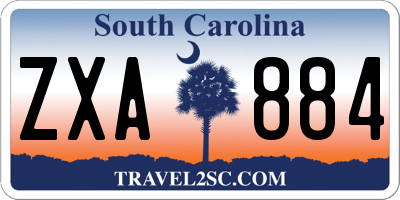 SC license plate ZXA884