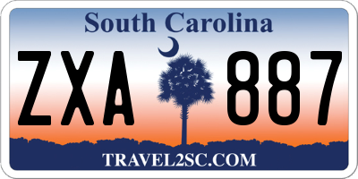 SC license plate ZXA887