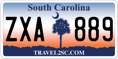 SC license plate ZXA889