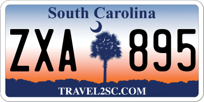 SC license plate ZXA895