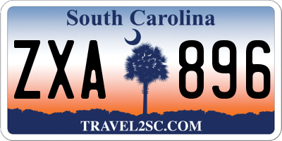 SC license plate ZXA896