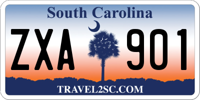 SC license plate ZXA901