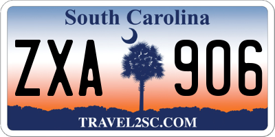 SC license plate ZXA906