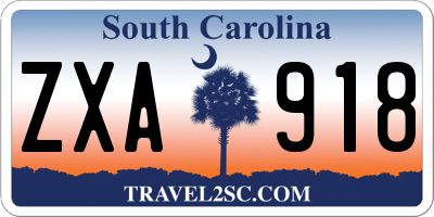 SC license plate ZXA918
