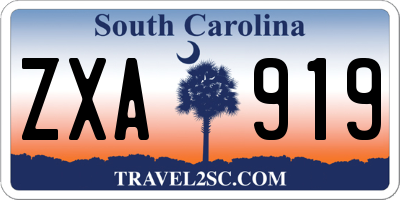 SC license plate ZXA919