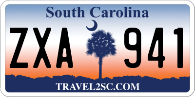 SC license plate ZXA941