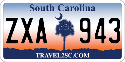 SC license plate ZXA943