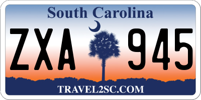 SC license plate ZXA945