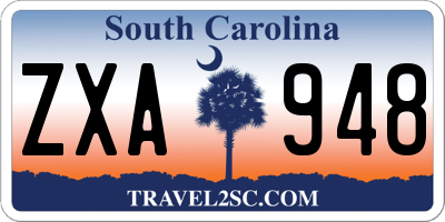 SC license plate ZXA948