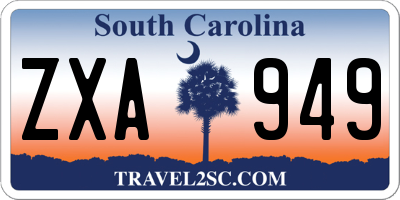 SC license plate ZXA949