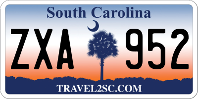 SC license plate ZXA952