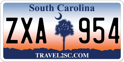 SC license plate ZXA954