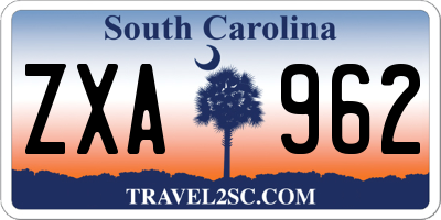SC license plate ZXA962