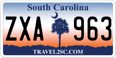 SC license plate ZXA963