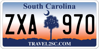 SC license plate ZXA970