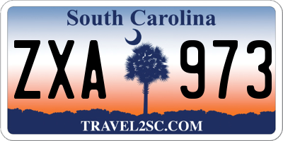 SC license plate ZXA973