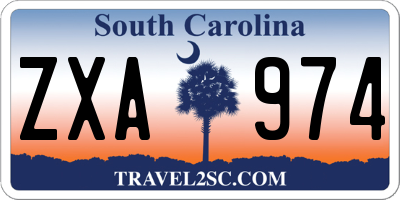 SC license plate ZXA974