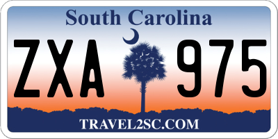 SC license plate ZXA975