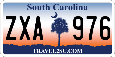 SC license plate ZXA976