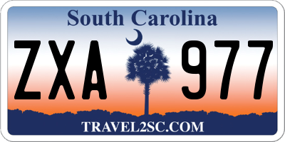 SC license plate ZXA977