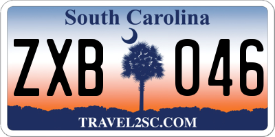 SC license plate ZXB046
