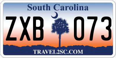 SC license plate ZXB073