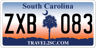 SC license plate ZXB083