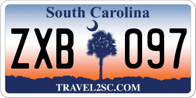 SC license plate ZXB097