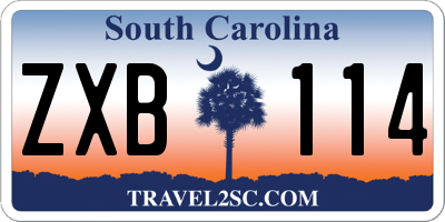 SC license plate ZXB114