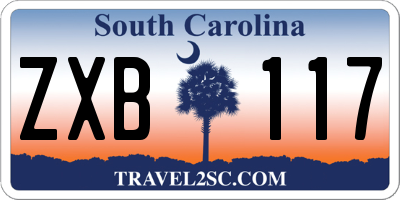 SC license plate ZXB117