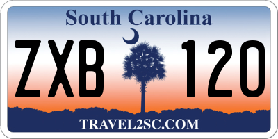 SC license plate ZXB120