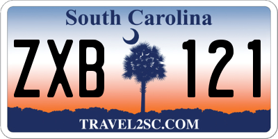 SC license plate ZXB121