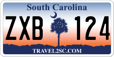 SC license plate ZXB124