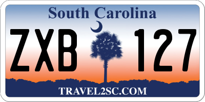 SC license plate ZXB127