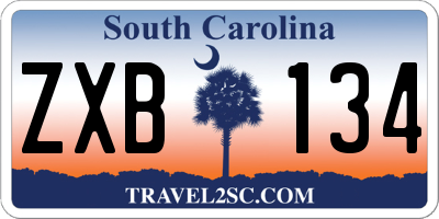 SC license plate ZXB134