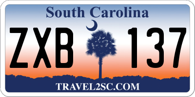 SC license plate ZXB137