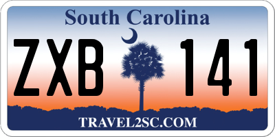 SC license plate ZXB141