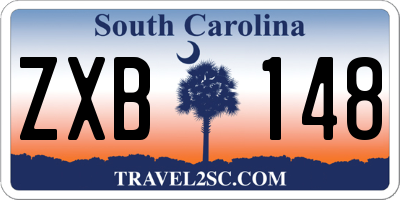 SC license plate ZXB148