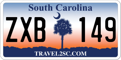 SC license plate ZXB149