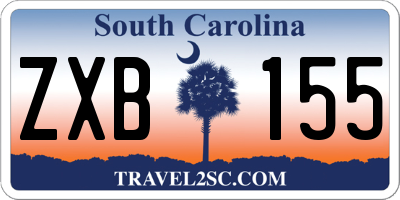 SC license plate ZXB155