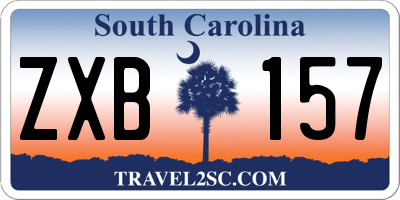 SC license plate ZXB157