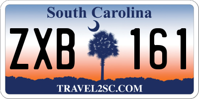 SC license plate ZXB161