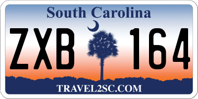 SC license plate ZXB164