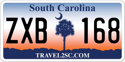 SC license plate ZXB168