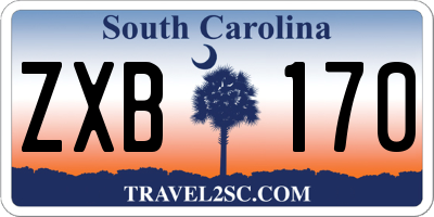 SC license plate ZXB170