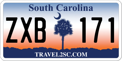 SC license plate ZXB171